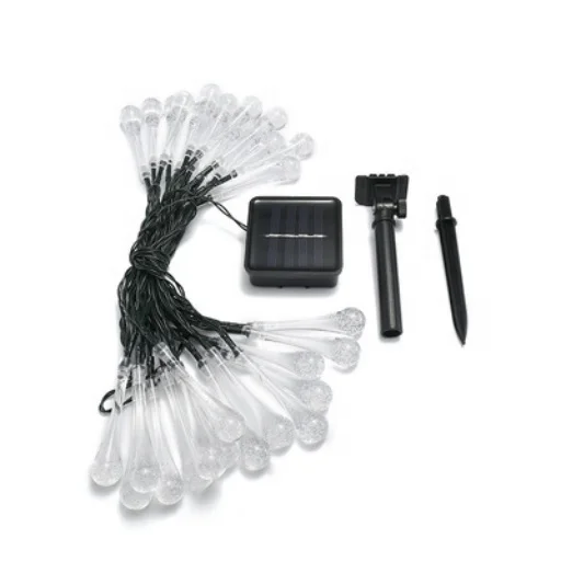 Открытый водонепроницаемый много Цветные Водные капли светодиодный праздничный новогодний декор строки солнечный свет для свадьбы