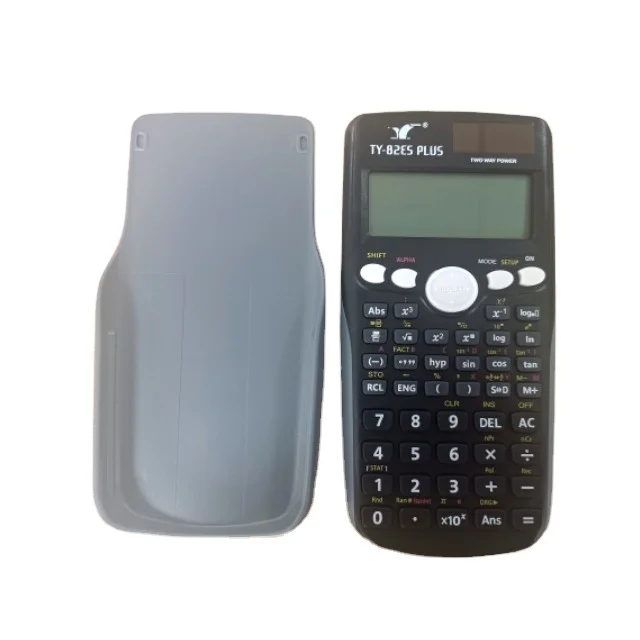 Custom logo school stationery solar and battery powered electronic scientific cheating calculator for shop