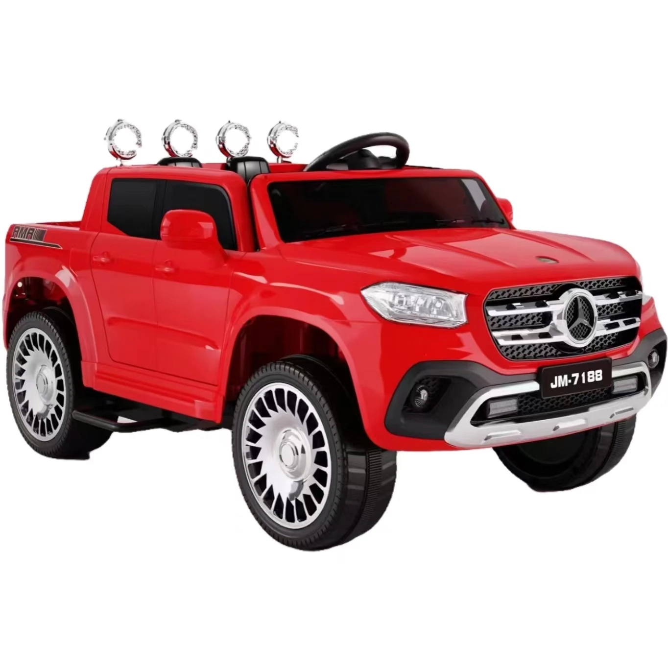 12V Ride On Car Kids Electric 4x4 Rechargeable children police pickup Electric Cars With Leather Seat