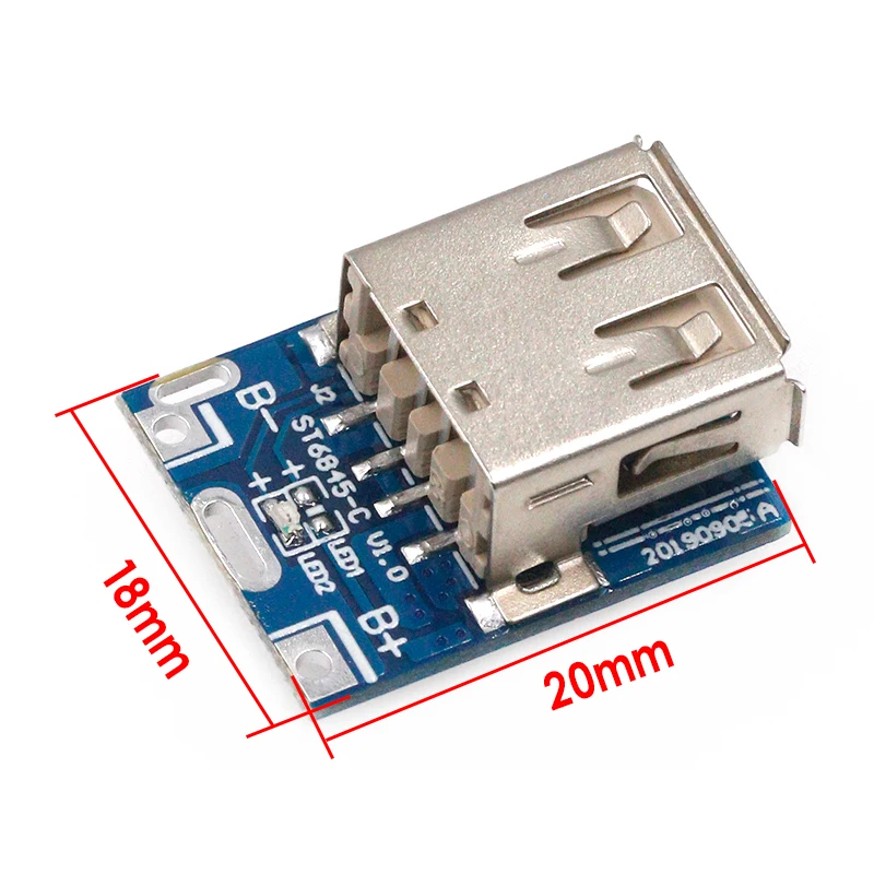 5V Boost Converter Step-Up Power Module Lithium Battery Charging Protection Board LED Display USB For DIY Charger 134N3P