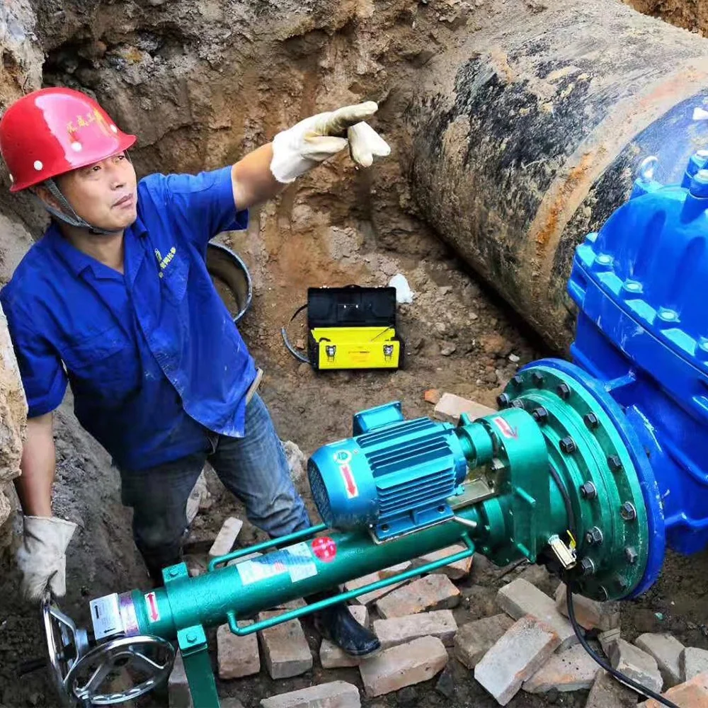 Электрический привод для горячего нарезания водопроводной сети PN10 PN16 сталь DI PE ПВХ труба горячий нарезающий