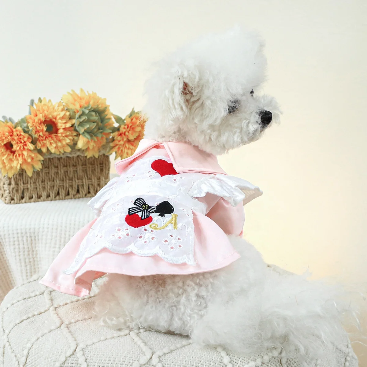 Factory Direct Sales Lace Design Pet Clothes Tutu Sweet Petty Skirt Dog Dress Shirt Pet Clothes for Dogs and Cats
