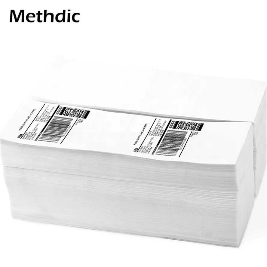 Methdic Self Adhesive 4x6 Folding Thermal Label Shipping Label 2 Per Sheet