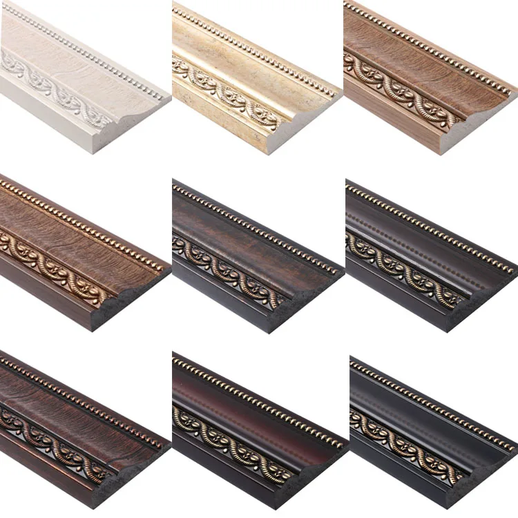 Banruo Factory Price Polyurethane Crown Molding Wholesale Ps Plastic Ceiling Panel