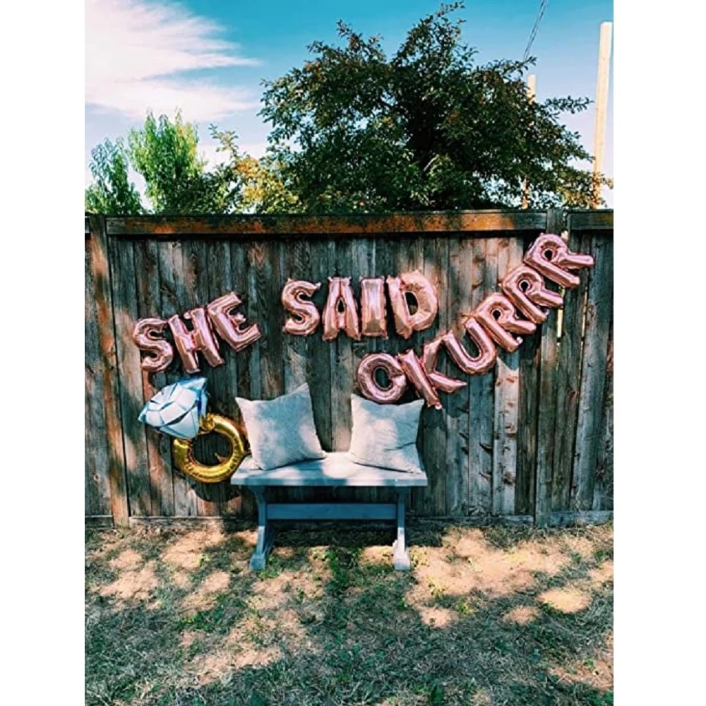 Pafu Bachelorette Party Decoration Balloons Bridal Shower Balloons Set She Said Okurrr Foil Balloon Kit