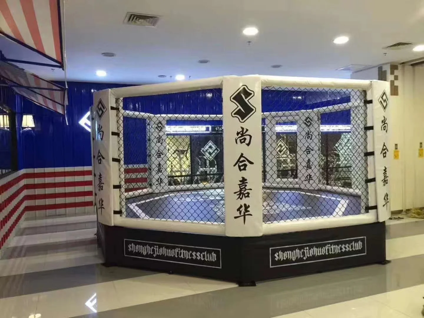 Manufacturer Octagon/hexagon For Boxing Hexagon Mma Cage Equipement Boxing Ring Octagon Fighting Cage For Sale
