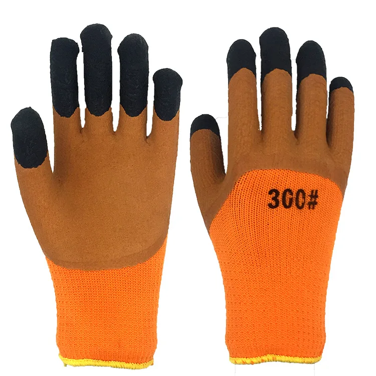 Latex Finger Coated Gloves Waterproof Thermal Gloves Palm Safe Working Men Gloves Mitten
