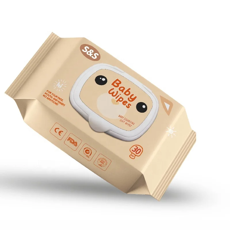 
Bamboo Organic Pure Water Coconut Oil Frangrance Free Spunlace Cute Baby Cleaning Wet Wipes 