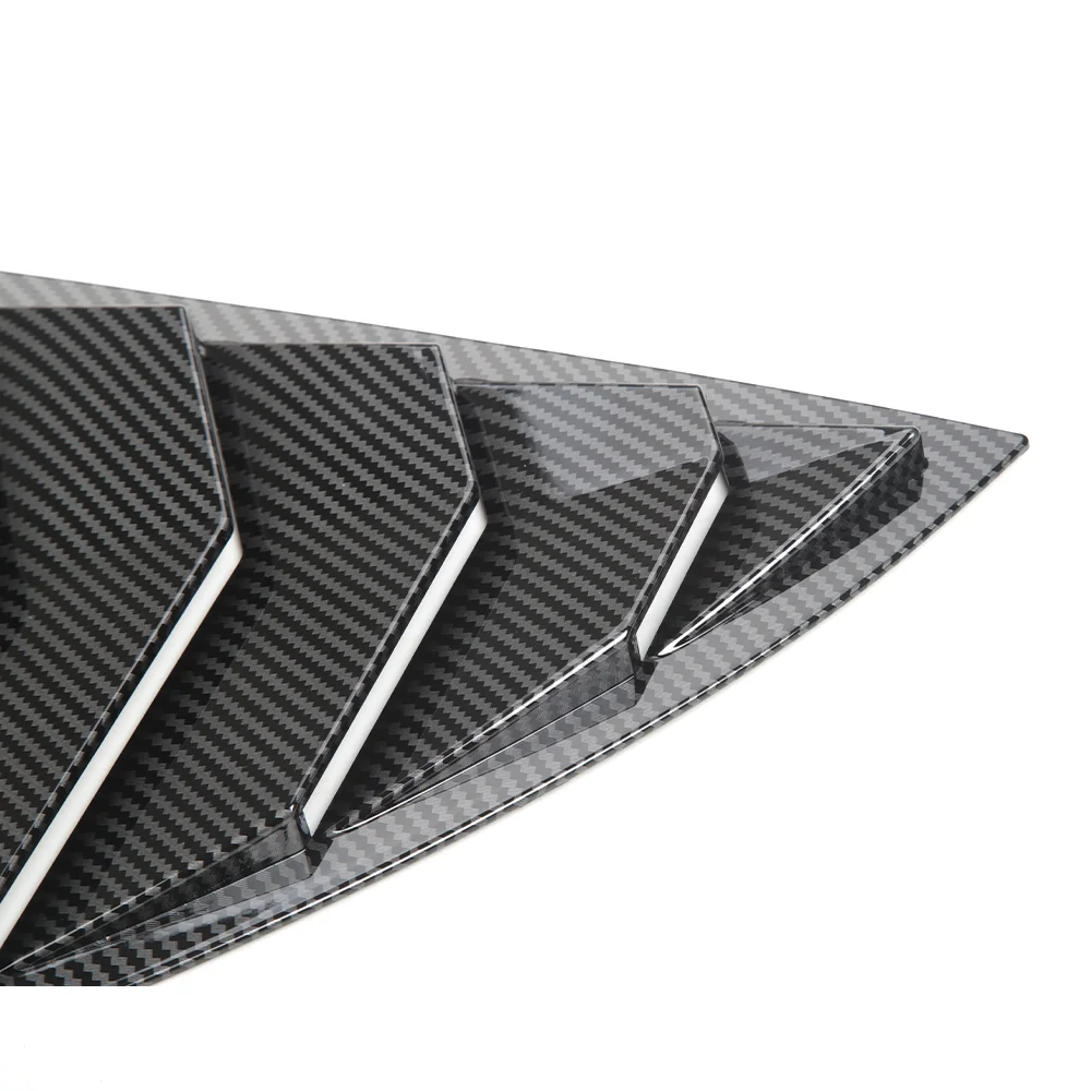 Injection Molding Matte Carbon Fiber Side Window Louvers Car Window Shades Cover Blinds Trim For Tesla Model Y