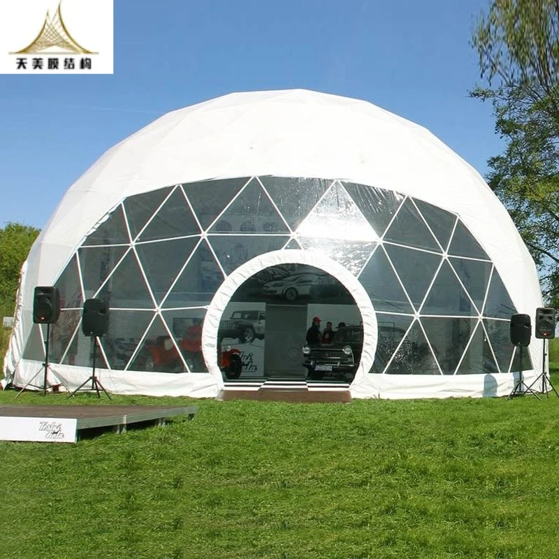 Factory Price 10M 15M Outdoor Big Dome Tent Waterproof Geodesic Dome Tent For Event Rental