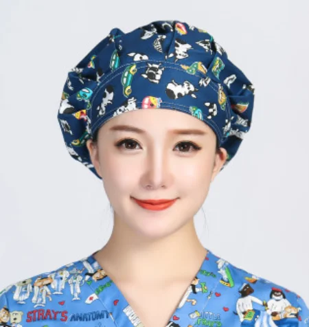  Adjustable Working Hats for Women Men Full Animals Dog Cat Owl Deer Fish Print Nursing Hat With