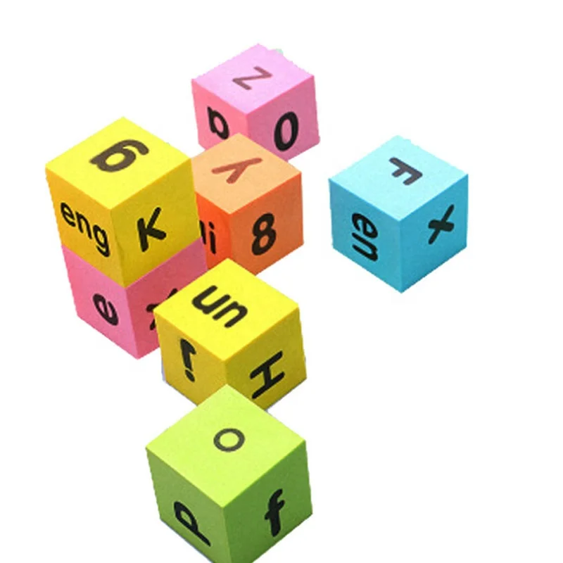 High Density Baby Bath Foam Toy,  EVA Foam Number Animal Alphabet Blocks EVA Foam Cube for Kids