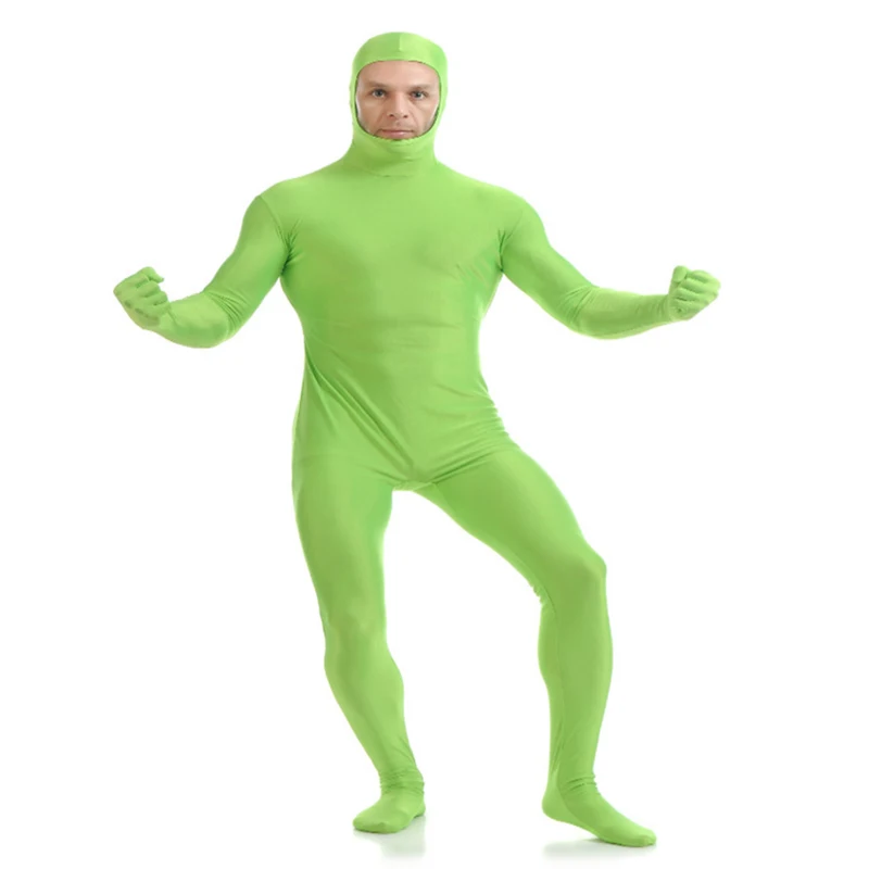 Fotobestway Invisibility Cloak Jumpsuits Ninja Cosplay And Mouth Black Man Halloween Stage Show Tight Mysterious Actor Costume