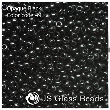 High Quality Fashion JS Glass Seed Beads - 49# 15/0 Opague Black Rocailles Beads For Garment & Jewelry