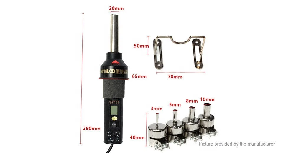 GJ-8018LCD 450 Вт портативный тепловой пистолет с контролем температуры