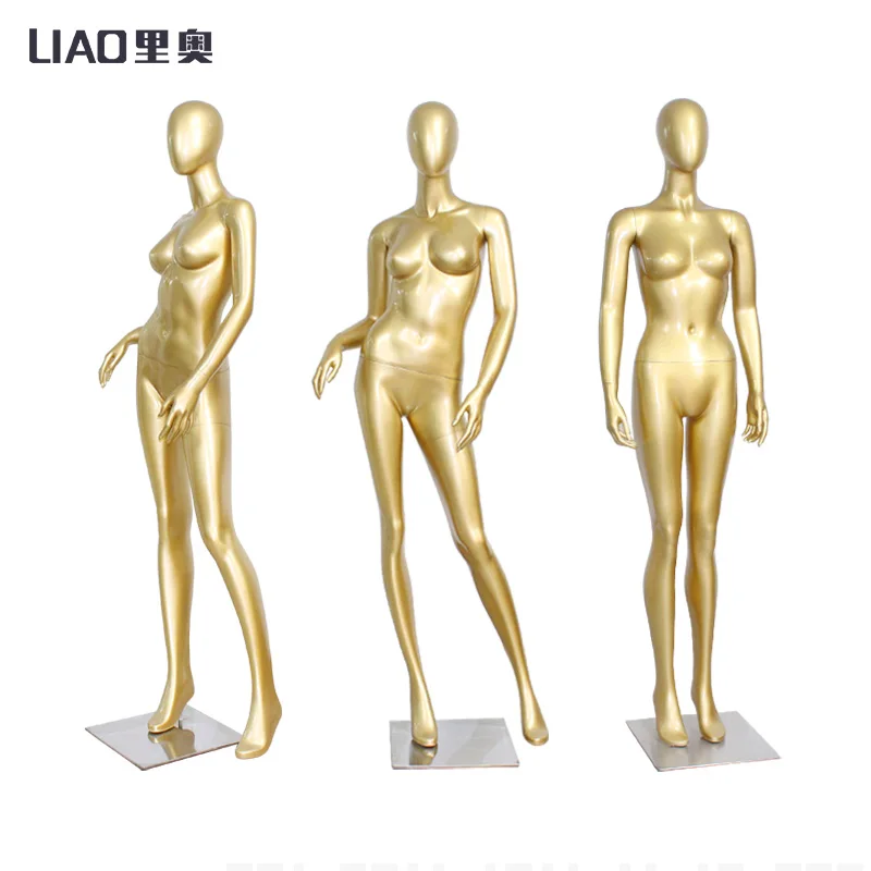 High Quality Golden Underwear Bra  Female Mannequin Women Clothing Window  Fashion Display