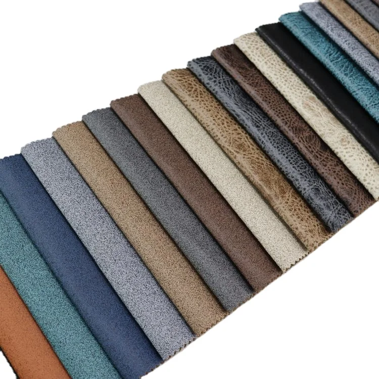 Shaoxing wholesale leather looking fabric for sofas upholstery
