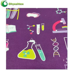 200GSM High Quality Custom Cartoon Digital Printed Organic Cotton Fabric For Baby