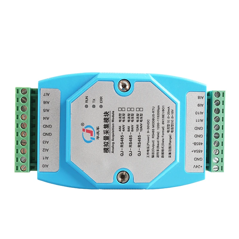 Huaqingjun 4-канальный RS485 с протоколом Modbus RTU ptz-камеры AI 0-5V 0-10В аналоговый Модуль входного сигнала для датчика температуры