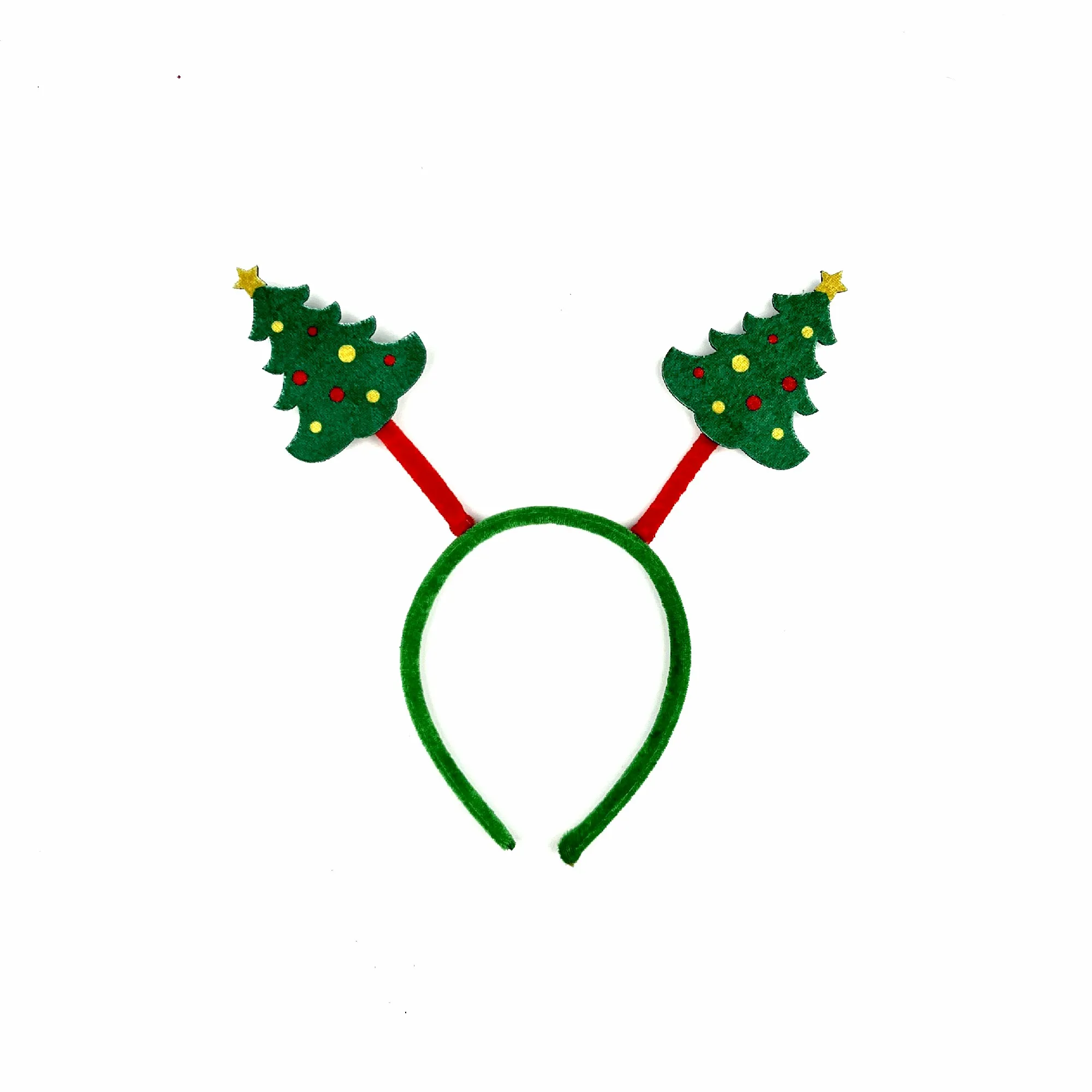 Factory Custom Santa Claus Spring Shaking Father Christmas Glitters Snowman Elk Feather Xmas Marabou Headband