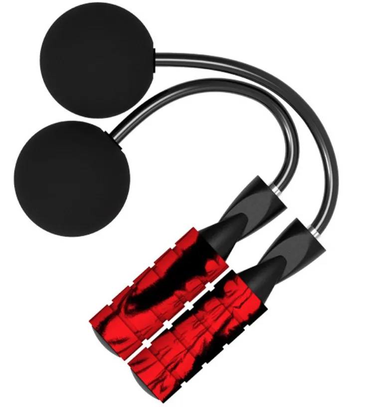  Custom LOGO Soft Cushioned Memory Foam Weighted Ropeless Skipping Rope Tangle-Free Rapid Speed Wireless Cordless