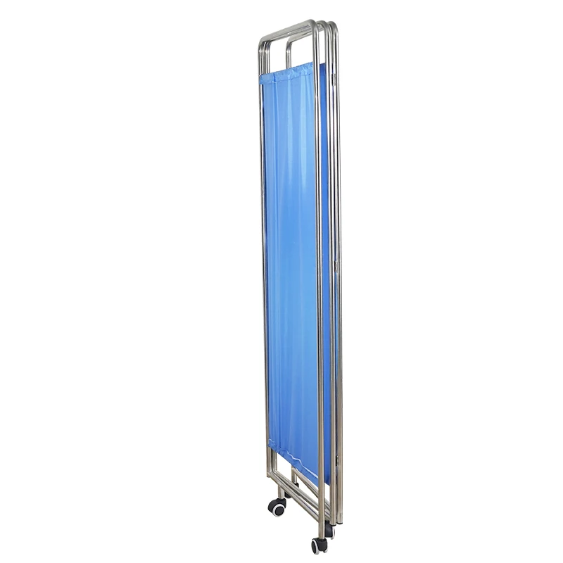 Jipetal Cheap Price Portable and Durable Three Sections Medical Bedside Ward Curtain with Wheels JPT-PS-005