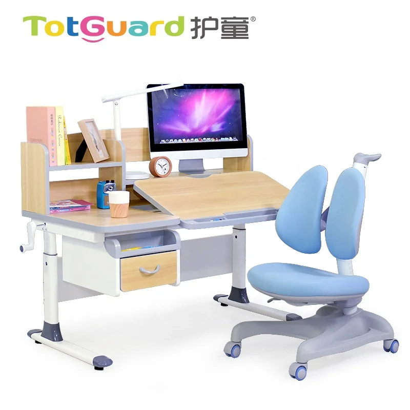 Height adjustable study desk and