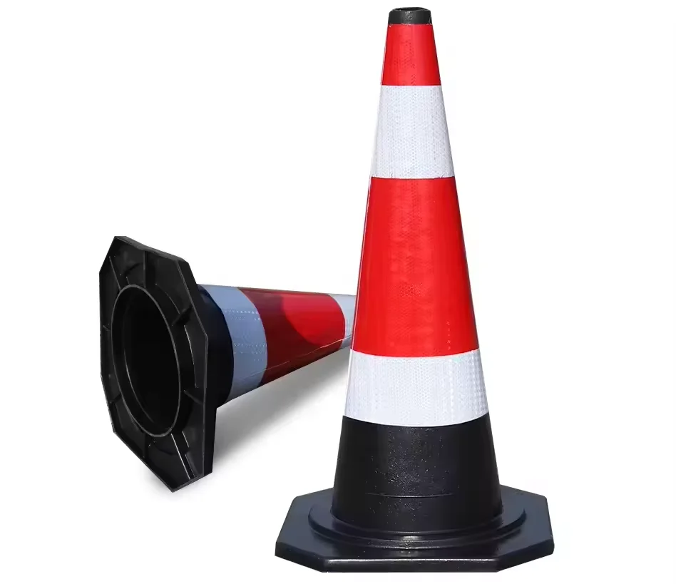 Traffic Cones With Reflective Collars Rubber Construction Manufacture Top Sale Reflective Flexible Traffic Safety Road Cones