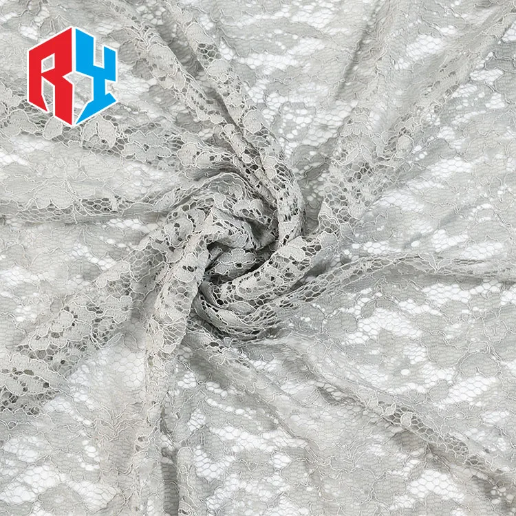 2024 high quality wholesale lace embroidery tulle grey lace fabric for unique clothing