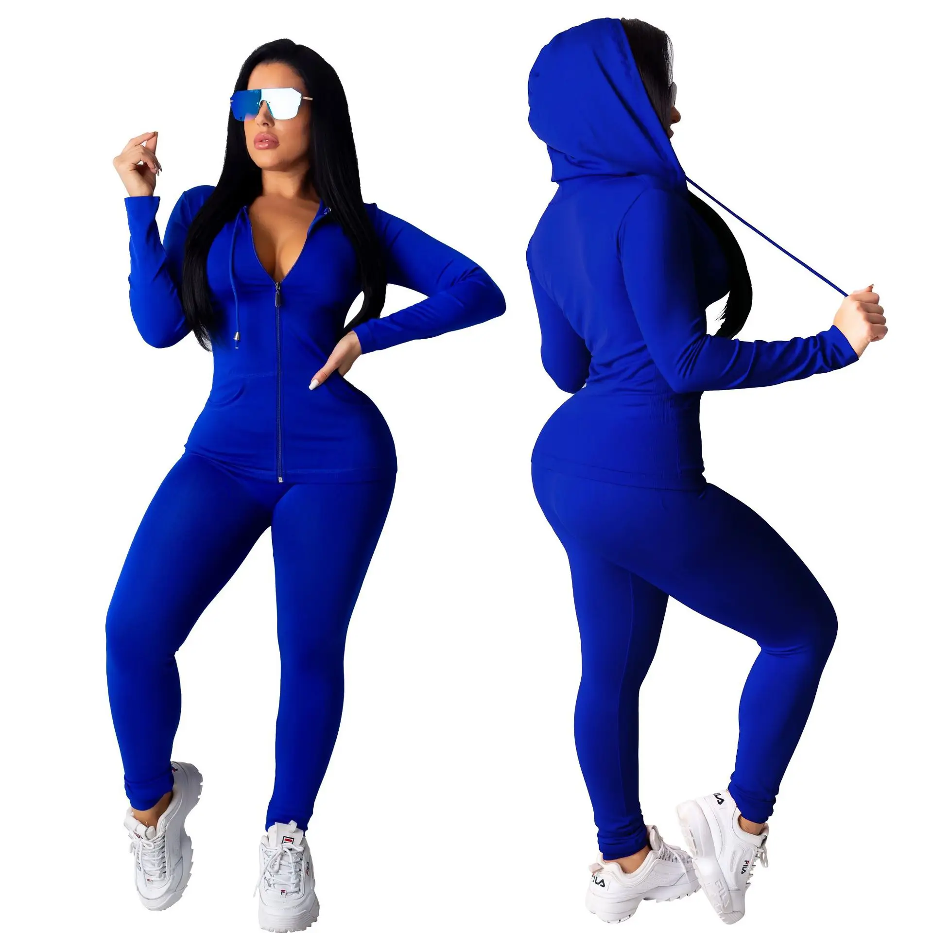 African Two Piece Set Tracksuit Women Festival Clothing Fall Winter Top+Pant Sweat Suits Neon 2 Piece Outfits Matching Sets