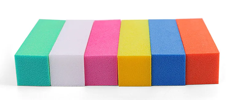 Manicure Tool Custom Emery Fluorescence Board Block Square Sponge Nail File BufferWholesale