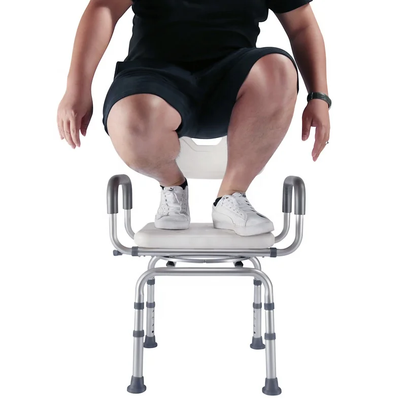rotating sliding small shower chair elderly medical chair for patient shower