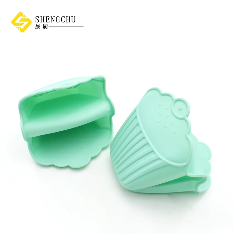 Food Grade Cute Pot holder Heat resistant Oven mitts Insulating Kitchen Silicone Glove