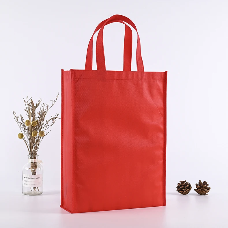 Custom Printed Logo Reusable Fabric Nonwoven Grocery Shopping Tote Bags Customized Gift Bags