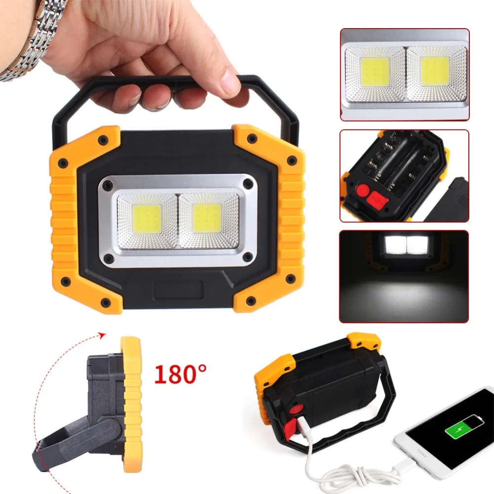 30W Led Portable Spotlight Led Work Light Rechargeable 18650 or AA Battery Outdoor Lamp For Hunting Camping Latern Flashlight