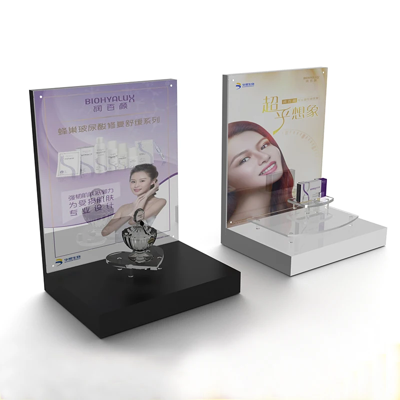 Factory custom white cosmetic store ship pmma plexiglass perfume bottle display stand rack acrylic essential oil display stand