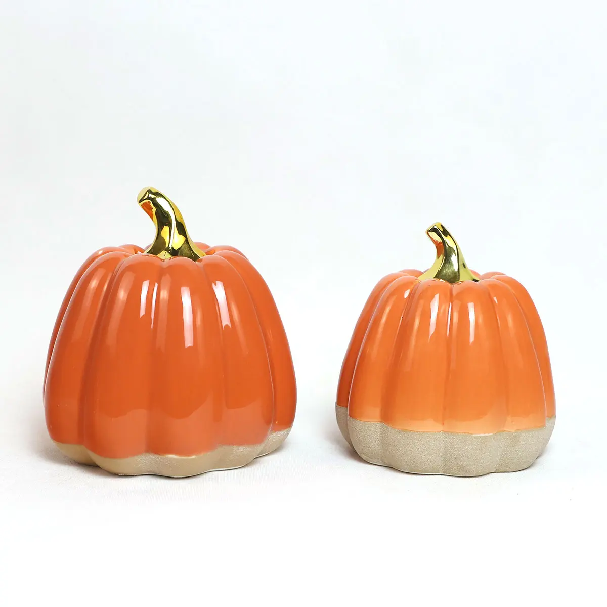Family Party Decoration Artificial Pumpkin Tabletop Ceramic Pumpkin for Harvest Fall
