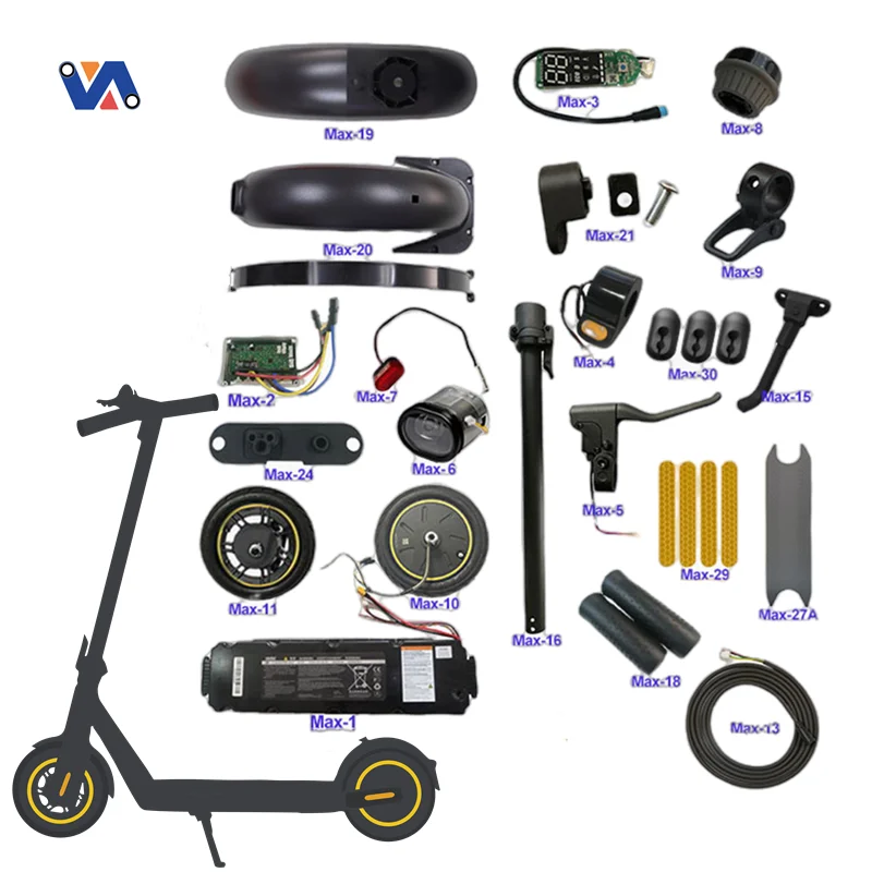 New Image Electric Scooter Spare Parts Various Repair Accessories For Max G30 Electric Scooter Replace Parts