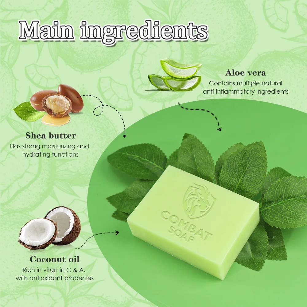 Factory Charcoal Combat Anti Acne Organic Soap Bar Handmade Moisturizing Anti-inflammatory Hand Made Soap Manufacture