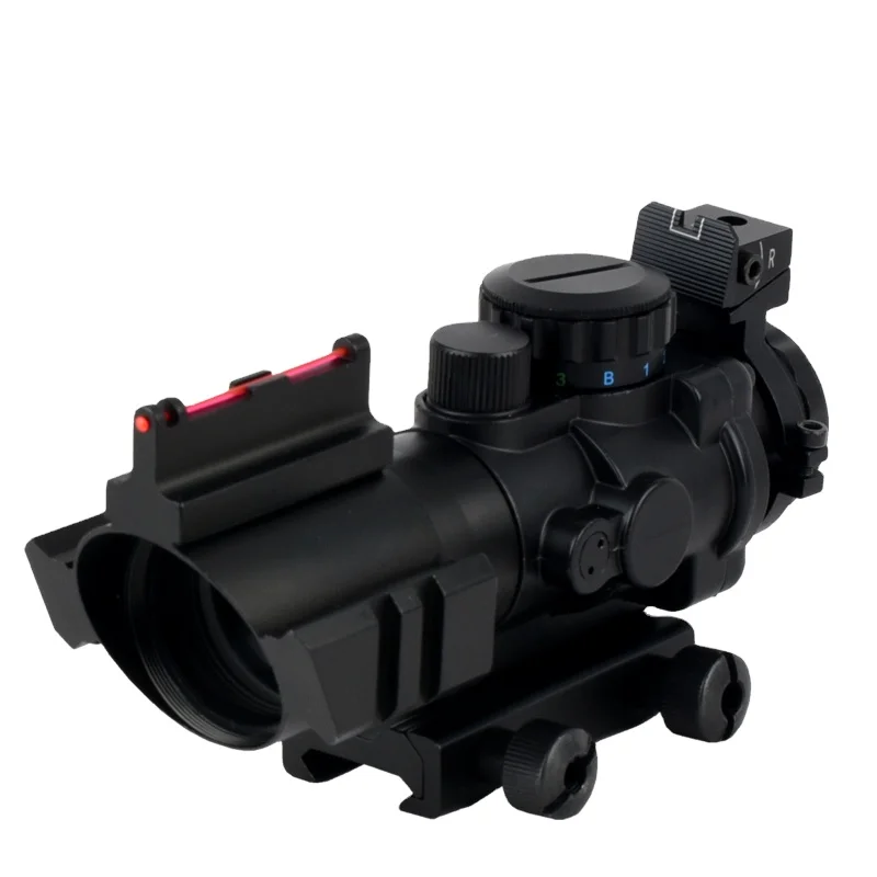 SYQT Adjustable 4x32 Scope Sight Red Green Illuminated Reticle Optical Hunting Scope