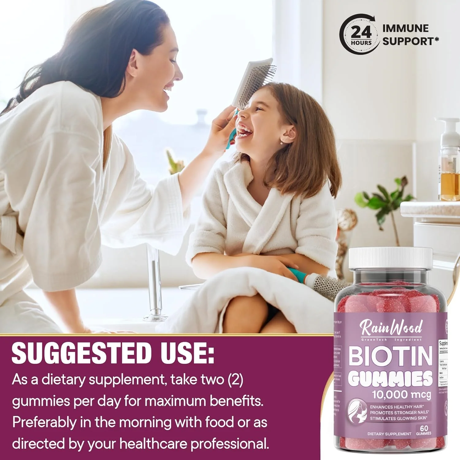 OEM Private Label Biotin Hair Growth Supplements Biotin Gummy