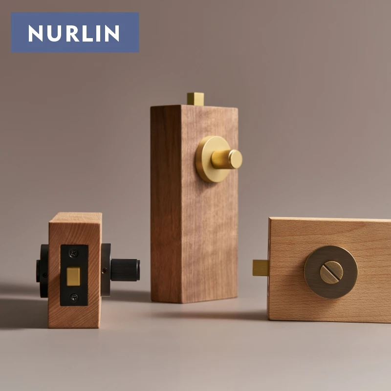 Nurlin Brass Indoor Thumbturn Lock Work With Deadbolt Latches Linear Knurled Detailing For Internal Bathroom Toilet Doors