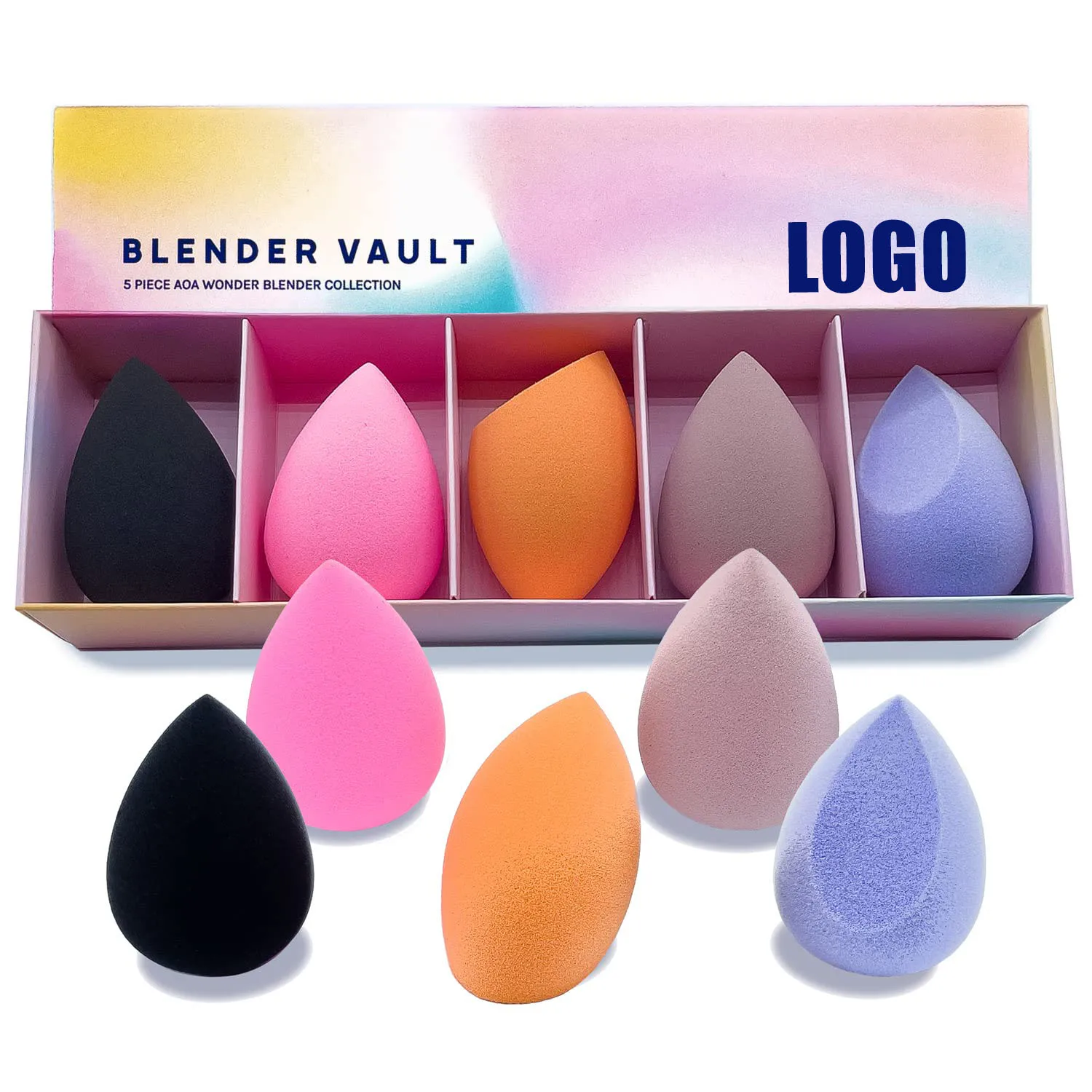 Facial Sponge Wholesale Mini Make Up Set Foundation BB Cream Beauty Blend magic Sponge Beauty Makeup Sponge with packaging box