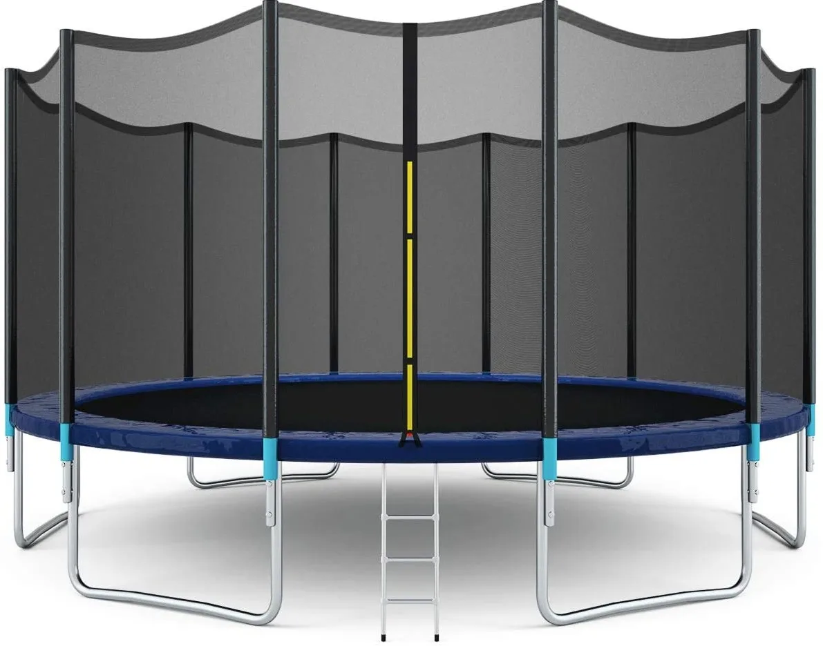 SHENGDE 14ft Indoor Kids Square Fitness Adult Outdoor Trampoline Sale Manufacture 12FT Children Gymnastics Trampolines