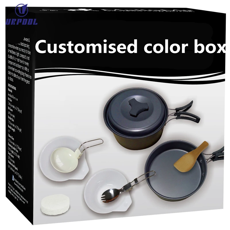 Camping Equipment, URPOOL Outdoor Camping Pots And Pans Set Camping Cookware