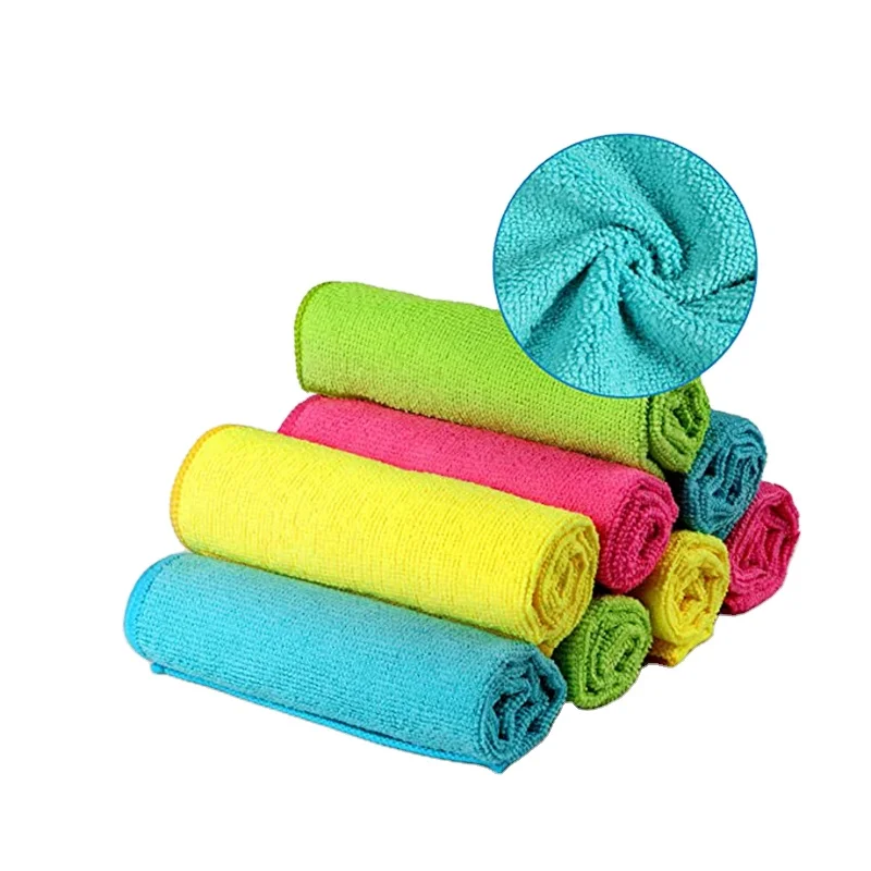 80% Polyester 20% Polyamide Cleaning Rags Microfiber Kitchen Cleaning Cloths Multicolor Dish Cloths 300GSM Microfiber Towel