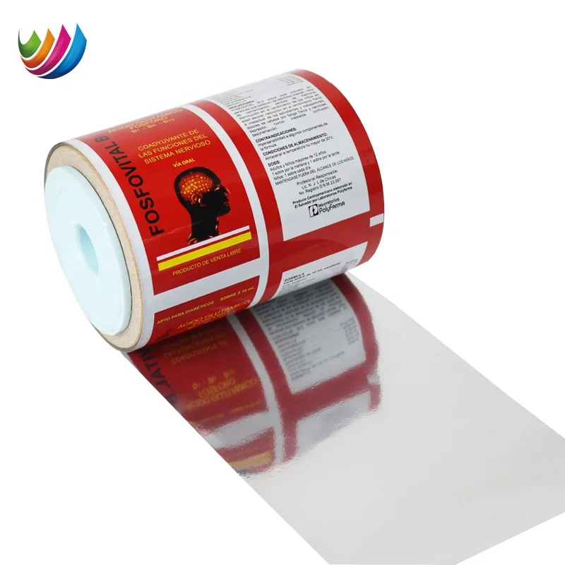 Custom printed plastic liquid sachet roll heat sealing pack bopp film for packing