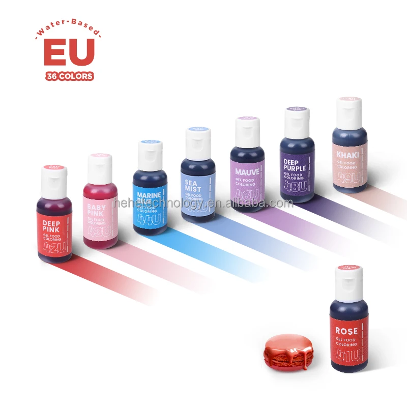 EU Compliant Cake Tools Food Coloring 36 Colors Water Based Colorant Alimentaire Food Dye 20ml Food Coloring Gel for 2024 Baking