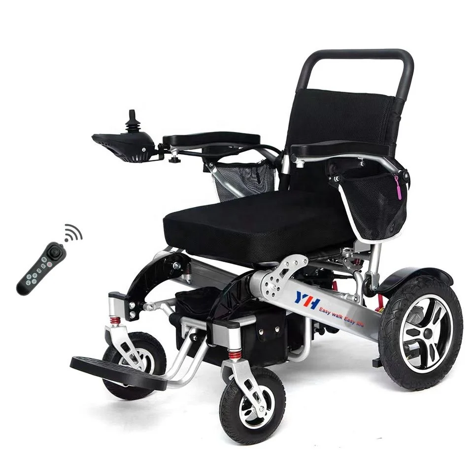 Portable lightweight Joystick Remote control Electric Wheelchair Aluminum electric Wheelchairs cheap Price