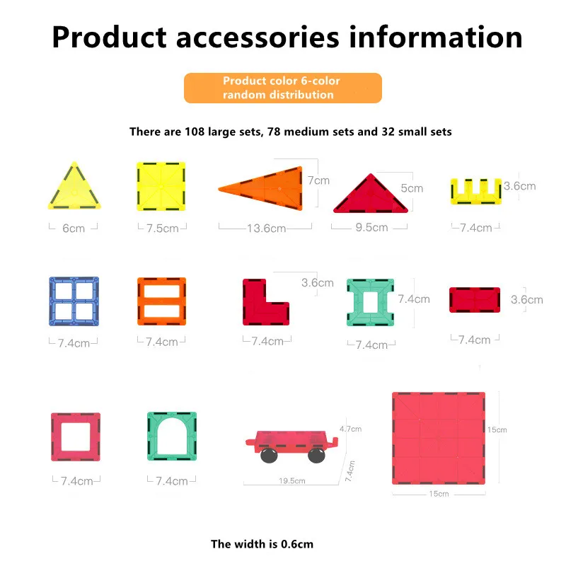 Популярные товары, цветная Магнитная пленка с окошком, 108 шт. в комплекте, магнитные детские развивающие игрушки